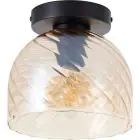 Brilliant Casto Lampa sufitowa Szkło Metal Czarny Beige | 190mm - Nadaje Się Do 1x E27