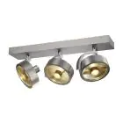 SLV Kalu Spot Aluminium Szary Okrągła | Nadaje Się Do 3x GU10 (AR111) 
