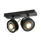 SLV Kalu Spot Aluminium Czarny | Nadaje Się Do 2x GU10 (AR111) 