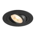 SLV New Tria 75 Spot Aluminium Czarny Okrągła | Aukko 75mm - Nadaje Się Do 1x GU10 