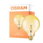 Osram Vintage 1906 LED E27 Globe Włókno Złoty 125mm 6.5W 650lm - 824 Bardzo Ciepła Biel | Ściemnianie - Zamienne 50W