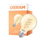 Osram Vintage 1906 LED E27 Globe Włókno Twist Złoty 8W 806lm - 922 Bardzo Ciepła Biel | Najlepsze Renderowanie Kolorów - Ściemnianie - Zamienne 60W