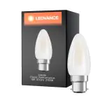 Ledvance Classic Performance LED Żarówka B22d świeca Włókno Matowy 4W 470lm - 827 Bardzo Ciepła Biel | Zamienne 40W
