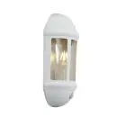 Ansell LED Światło Ścienne Latina Połowa Latarnia Valkoinen - Nadaje Się Do E27 Up To 42W | IP65 - Czujnik ruchu i Światła