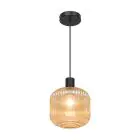 D'Lite Lampa Wisząca Leffinge Bursztyn Szkło | Nadaje Się Do 1x E27
