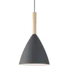 DFTP by Nordlux Pure 20 Lampa Wisząca Metal i Drewno Szary | Nadaje Się Do E27