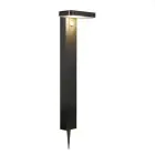 Nordlux Solar Lampa na postumencie Rica Plac Stal Nierdzewna Czarny 4.5W 380lm - 830 Ciepła Biel |Czujnik ruchu i Światła