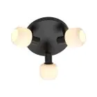 Nordlux Milford Lampa sufitowa Szkło Mini 3-Rondel Czarny | Nadaje Się Do 3x E14