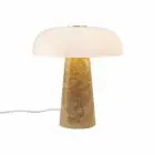 DFTP by Nordlux Lampa Stołowa Glossy Marmur i Szkło Beige | 220mm - Nadaje Się Do 1x E14