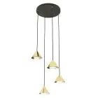 Emibig Lampa Wisząca Elit Stal Złoty | Nadaje Się Do 4x GX53 - Max 10W