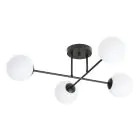 Emibig Lampa sufitowa Roma Stal Czarny | Nadaje Się Do 4x E14 - Max 10W