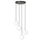 Emibig Lampa Wisząca Royal Stal Czarny | Nadaje Się Do 4x E14 - Max 10W