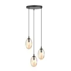 Emibig Lampa Wisząca Astral Stal Czarny | Nadaje Się Do 3x E14 - Max 10W