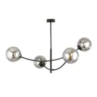 Emibig Lampa sufitowa Hunter Stal Czarny | Nadaje Się Do 4x E14 - Max 10W