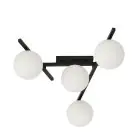 Emibig Lampa sufitowa Smart Stal Czarny | Nadaje Się Do 4x E14 - Max 10W