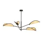 Emibig Lampa sufitowa Vene Stal Czarny | Nadaje Się Do 4x E14 - Max 10W