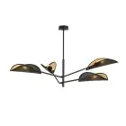 Emibig Lampa sufitowa Vene Stal Czarny | Nadaje Się Do 4x E14 - Max 10W