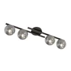 Emibig Lampa sufitowa Kairo Stal Czarny | Nadaje Się Do 4x E14 - Max 10W