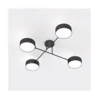 Emibig Lampa sufitowa Maga Stal Czarny | Nadaje Się Do 4x E14 - Max 10W