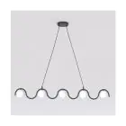 Emibig Lampa Wisząca Sinus Stal Czarny | Nadaje Się Do 5x G9 - Max 8W