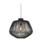 Good&Mojo Lampa Wisząca Madagascar Rattan Czarny | Nadaje Się Do 1x E27 