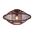 Good&Mojo Lampa sufitowa Maui Bambus Burgundy S | Nadaje Się Do 1x E27 
