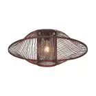 Good&Mojo Lampa sufitowa Maui Bambus Burgundy L | Nadaje Się Do 1x E27 