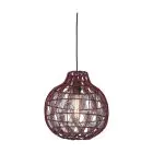 Good&Mojo Lampa Wisząca Mendoza Bambus Burgundy S | Nadaje Się Do 1x E27 