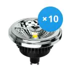 Opakowanie 10x Noxion Lucent LED Spot GU10 AR111 12W 600lm 40D - 930 Ciepła Biel | Najlepsze renderowanie kolorów - Ściemnianie - Zamienne 50W