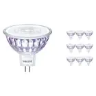 Opakowanie 10x Philips Master Value LED Spot GU5.3 MR16 7.5W 630lm 60D - 930 Ciepła Biel | Najlepsze renderowanie kolorów - Ściemnianie - Zamienne 50W