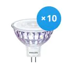 Opakowanie 10x Philips Master Value LED Spot GU5.3 MR16 5.8W 490lm 60D - 940 Zimna Biel | Najlepsze renderowanie kolorów - Ściemnianie - Zamienne 35W