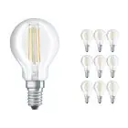 Opakowanie 10x Ledvance Classic LED E14 Gruszka Włókno Przezroczysty 4.2W 470lm - 927 Bardzo Ciepła Biel | Najlepsze renderowanie kolorów - Ściemnianie - Zamienne 40W
