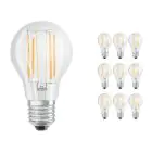 Opakowanie 10x Ledvance Classic LED E27 Gruszka Włókno Przezroczysty 7.5W 1055lm - 827 Bardzo Ciepła Biel | Ściemnianie - Zamienne 75W