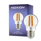 Noxion Lucent Lustre LED E27 Piłka Włókno Przezroczysty 4.5W 470lm - 827 Bardzo Ciepła Biel | Ściemnianie - Zamienne 40W