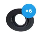 Opakowanie 6x Noxion Wpuszczany Spot Logic MR16 uchylny Czarny | Aukko 80mm - GU10 Trzonek