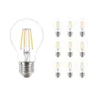 Opakowanie 10x Philips Corepro LED Żarówka E27 Gruszka Przezroczysty 4.3W 470lm - 827 Bardzo Ciepła Biel | Zamienne 40W