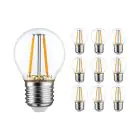Opakowanie 10x Noxion Lucent Lustre LED E27 Piłka Włókno Przezroczysty 2.5W 250lm - 827 Bardzo Ciepła Biel - Zamienne 25W