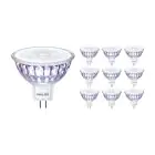 Opakowanie 10x Philips Master Value LED Spot GU5.3 MR16 5.8W 460lm 60D - 930 Ciepła Biel | Najlepsze renderowanie kolorów - Ściemnianie - Zamienne 35W