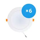 Opakowanie 6x Bright Choice LED Downlight 18W 1620lm 120D - 840 Zimna Biel | Aukko 175mm - Zamienne 2x18W