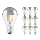 Opakowanie 10x Ledvance  Classic LED E27 Gruszka Włókno Mirror 6.5W 650lm - 827 Bardzo Ciepła Biel | Zamienne 50W