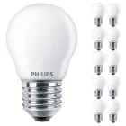 Opakowanie 10x Philips Master Value LED Lustre E27 Piłka Matowy 3.4W 470lm - 927 Bardzo Ciepła Biel | Najlepsze renderowanie kolorów - Ściemnianie - Zamienne 40W