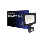 Noxion LED Iluminacja Beamy G3.1 Czarny 30W 3300lm 110D - 840 Zimna Biel | IP44 - Czujnik ruchu i Światła - Symetryczny 