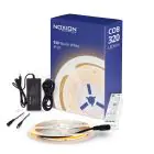 Noxion Taśma LED Naga 5 Metr Kompletny zestaw - Smart Wifi - 24V - 320LEDs/m - COB - 8W/m - 930 Ciepła Biel | 8mm - IP20 - Najlepsze Renderowanie Kolorów