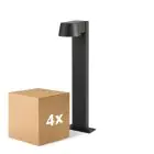 Opakowanie 4x D'Lite Lampa na postumencie Lira Czarny 7W 600lm 830 Ciepła Biel | IP54