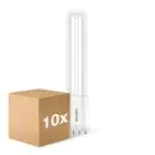 Opakowanie 10x Philips CorePro PL-L LED Żarówka EM/Mains 8W - 840 Zimna Biel | 4-Piny - Zamienne 18W