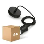 Opakowanie 4x Philips Cord Vintage E27 Czarny