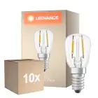 Opakowanie 10x Ledvance Specjalny LED E14 T26 Włókno Przezroczysty 1.3W 110lm - 827 Bardzo Ciepła Biel | Zamienne 12W