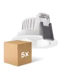 Opakowanie 5x Ledvance LED Spot Adjust Aluminium Valkoinen 8W 680lm 36D - 930 Ciepła Biel | Aukko 68mm - IP20 - Najlepsze renderowanie kolorów - Ściemnianie