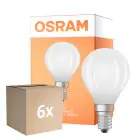 Opakowanie 6x Osram Classic LED E14 Piłka Włókno Matowy 5.5W 806lm - 840 Zimna Biel | Ściemnianie - Zamienne 60W