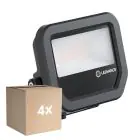 Opakowanie 4x Ledvance LED Iluminacja Aluminium Czarny 8W 1200lm 100D - 840 Zimna Biel | IP66 - Symetryczny